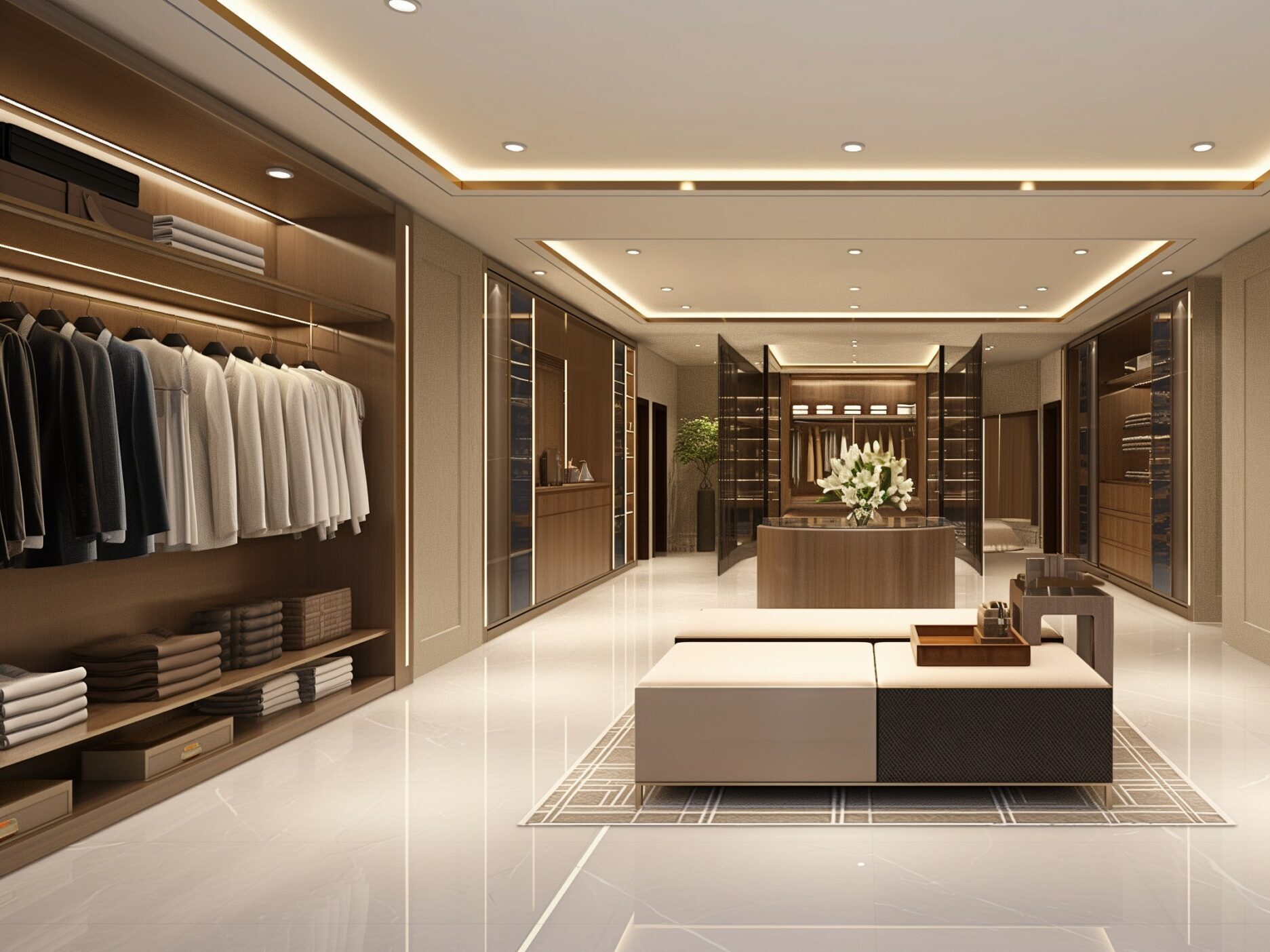 Modern walk in closet